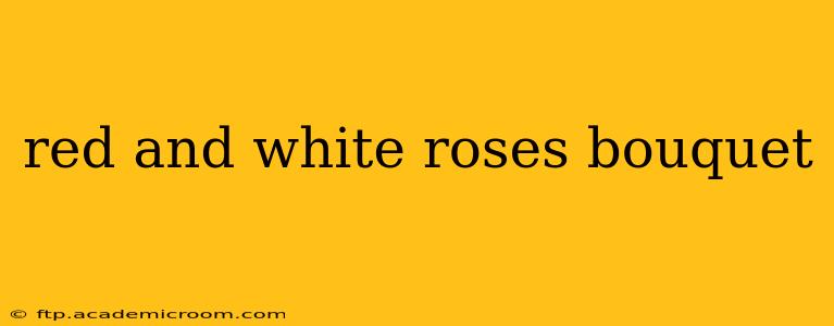 red and white roses bouquet