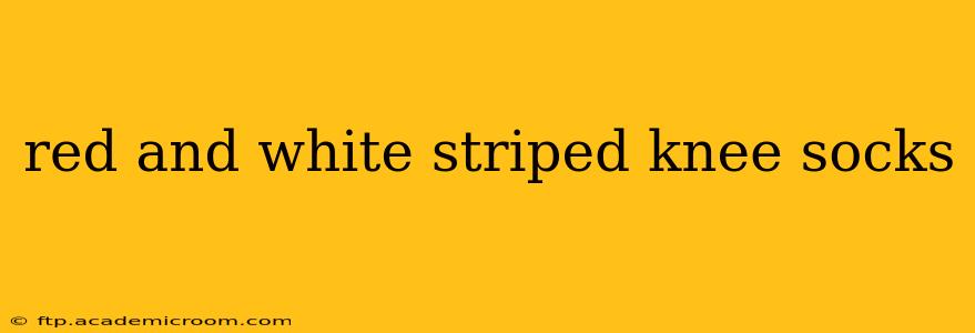 red and white striped knee socks