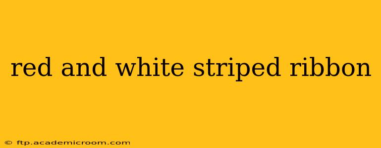 red and white striped ribbon