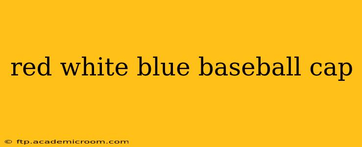 red white blue baseball cap