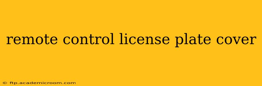 remote control license plate cover