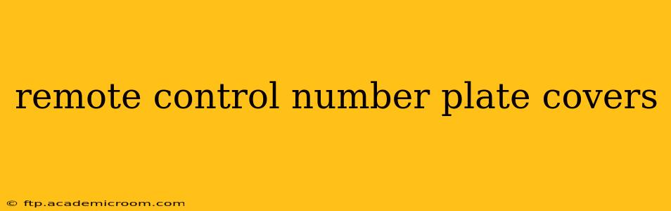remote control number plate covers