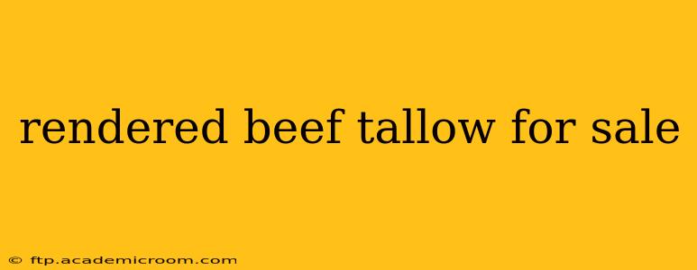 rendered beef tallow for sale