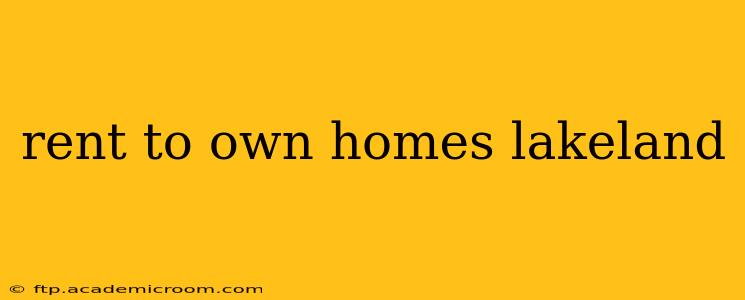 rent to own homes lakeland