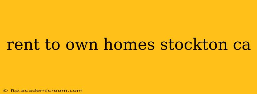 rent to own homes stockton ca