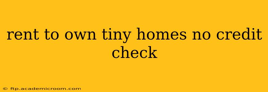 rent to own tiny homes no credit check