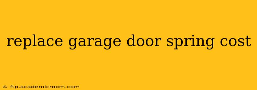 replace garage door spring cost