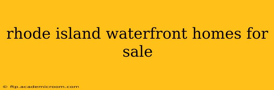 rhode island waterfront homes for sale