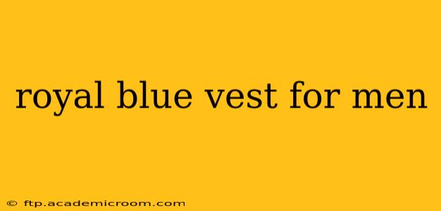 royal blue vest for men