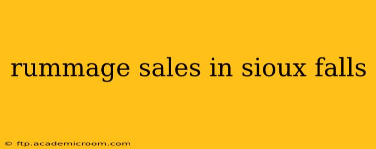 rummage sales in sioux falls