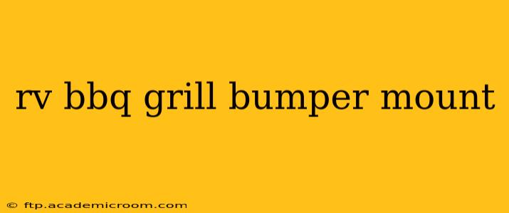 rv bbq grill bumper mount