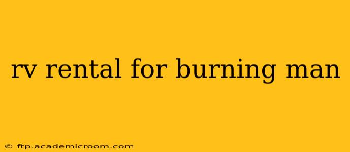 rv rental for burning man