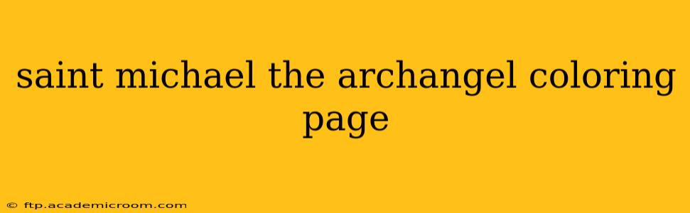 saint michael the archangel coloring page
