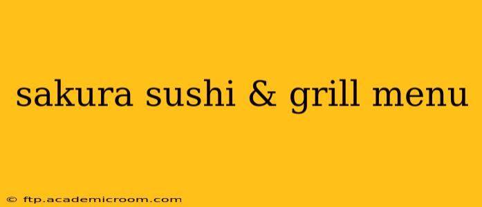 sakura sushi & grill menu