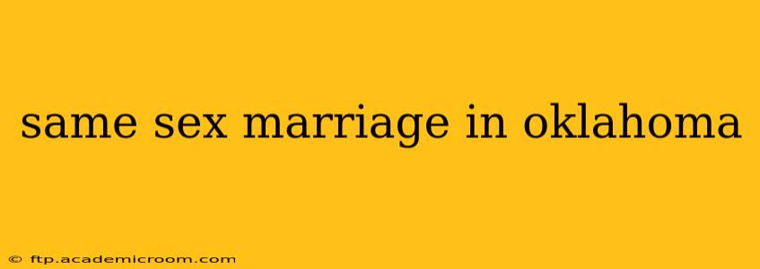 same sex marriage in oklahoma