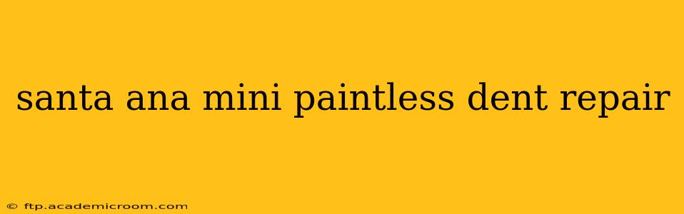 santa ana mini paintless dent repair