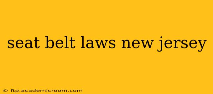 seat belt laws new jersey