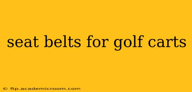 seat belts for golf carts