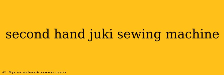 second hand juki sewing machine