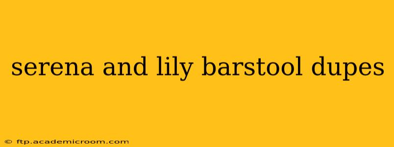 serena and lily barstool dupes