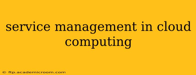 service management in cloud computing
