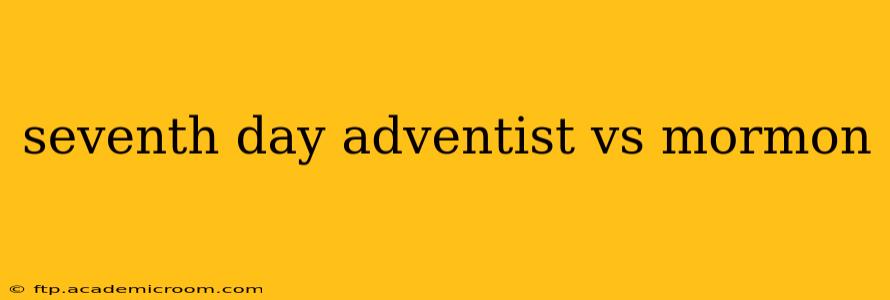 seventh day adventist vs mormon