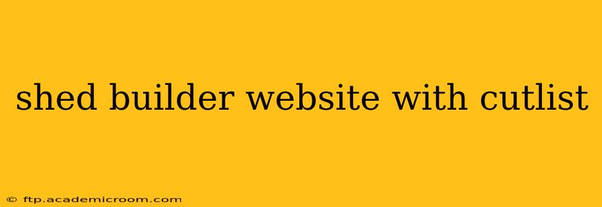 shed builder website with cutlist