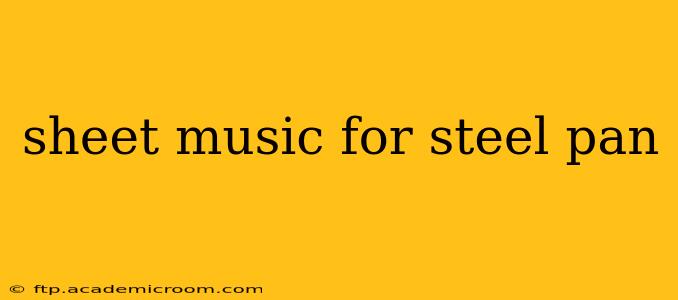 sheet music for steel pan