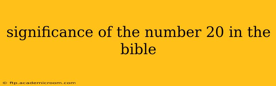 significance of the number 20 in the bible