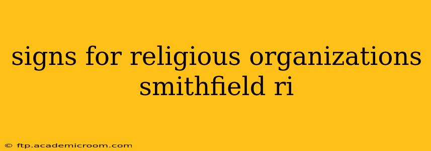 signs for religious organizations smithfield ri