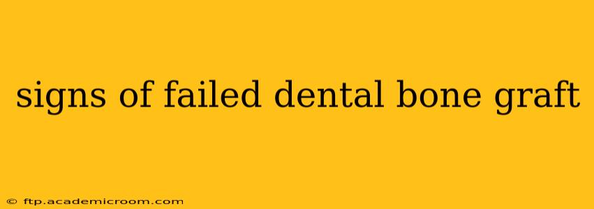 signs of failed dental bone graft