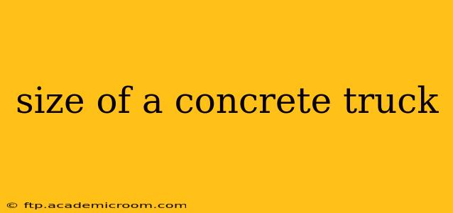 size of a concrete truck