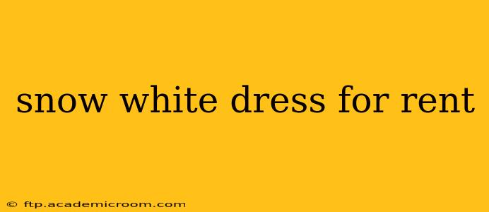 snow white dress for rent