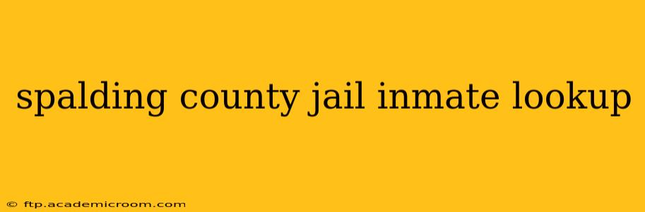 spalding county jail inmate lookup