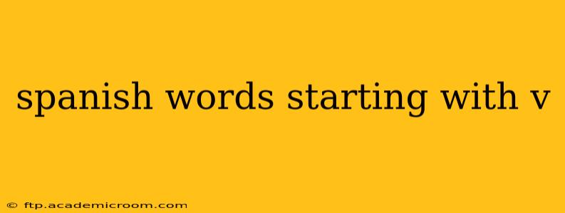 spanish words starting with v