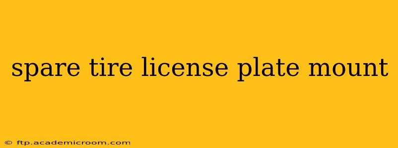 spare tire license plate mount
