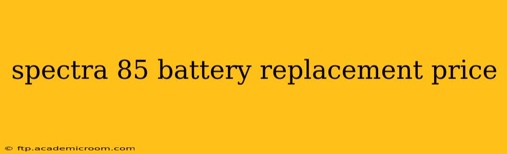 spectra 85 battery replacement price