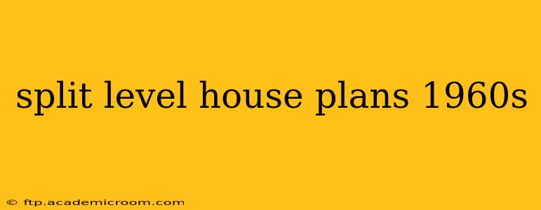 split level house plans 1960s