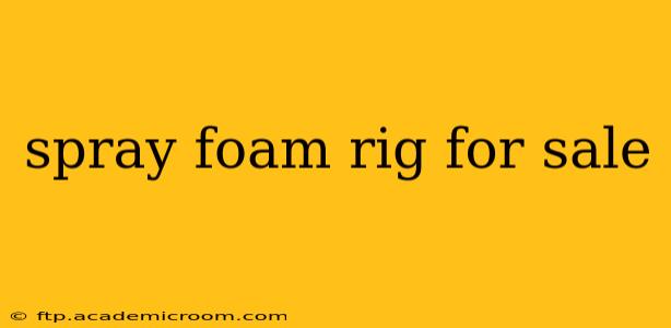spray foam rig for sale