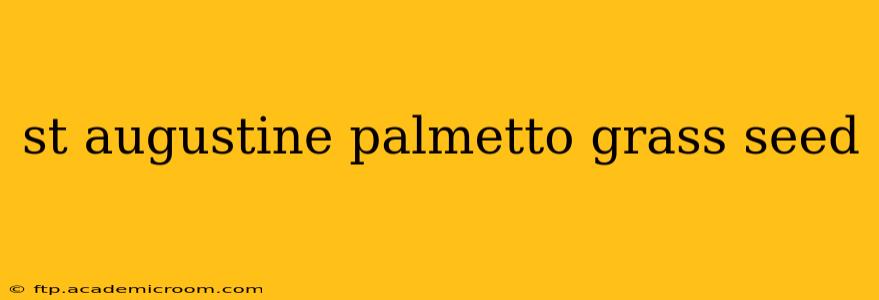 st augustine palmetto grass seed
