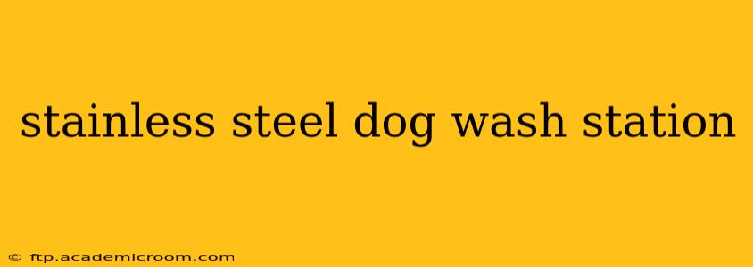 stainless steel dog wash station