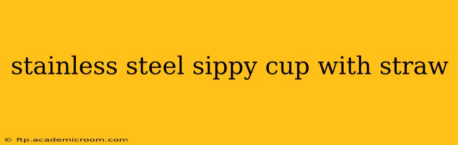 stainless steel sippy cup with straw