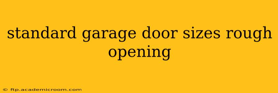 standard garage door sizes rough opening