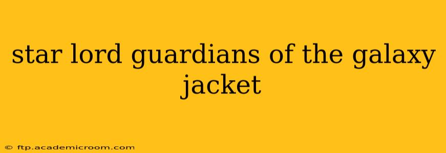 star lord guardians of the galaxy jacket
