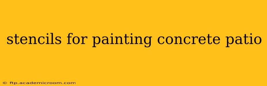 stencils for painting concrete patio