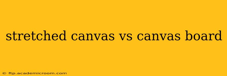 stretched canvas vs canvas board