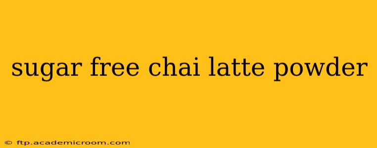 sugar free chai latte powder