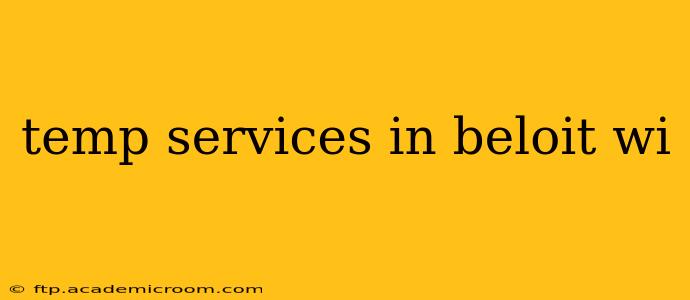 temp services in beloit wi