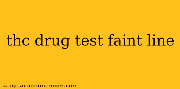 thc drug test faint line