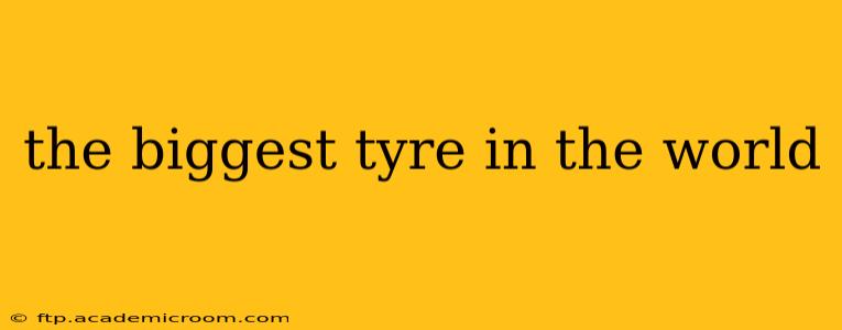 the biggest tyre in the world